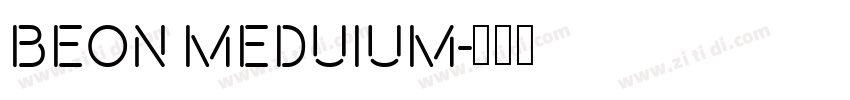 beon meduium字体转换